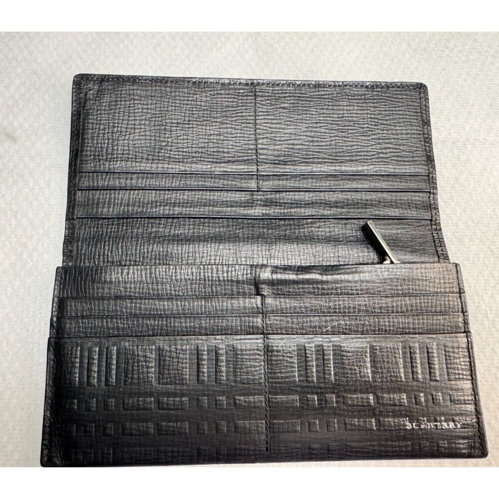Burberry Black Leather Slim Zipper Wallet with COA - Picture 4 of 16